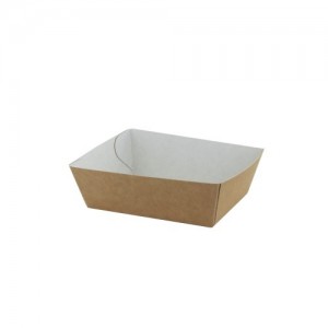 Snackbakjes A7, Bruin/Wit Karton | 90x70x35mm (500 stuks)