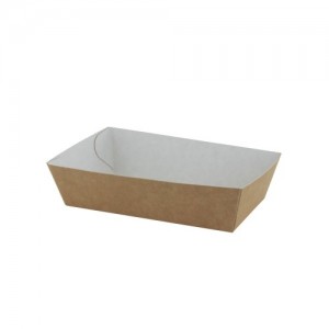 Snackbakjes A9, Bruin/Wit Karton | 120x70x35mm (500 stuks)