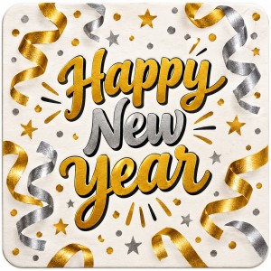 bierviltjes HAPPY NEW YEAR. 500 stuks
